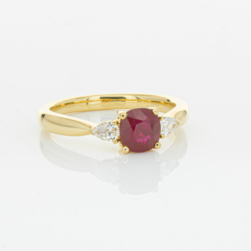 18ct Yellow Gold 1.11ct Ruby & Diamond Ayla Ring-Ring-Walker & Hall