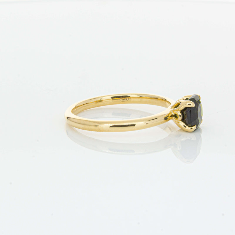 18ct Yellow Gold 1.02ct Green Tourmaline Mini Octavia Ring-Ring-Walker & Hall