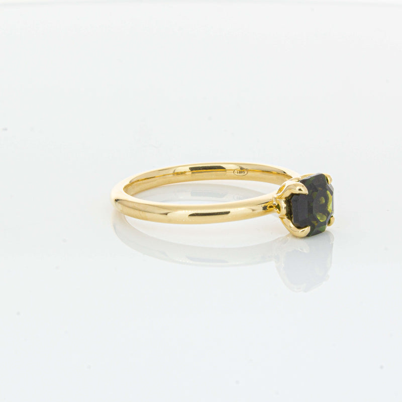 18ct Yellow Gold 1.02ct Green Tourmaline Mini Octavia Ring-Ring-Walker & Hall