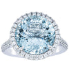 18ct White Gold 5.30ct Aquamarine & Diamond Sierra Ring-Ring-Walker & Hall