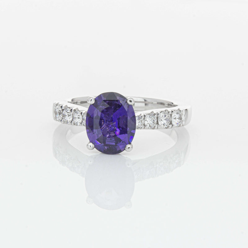 18ct White Gold 2.03ct Sapphire & Diamond Phoenix Ring-Ring-Walker & Hall