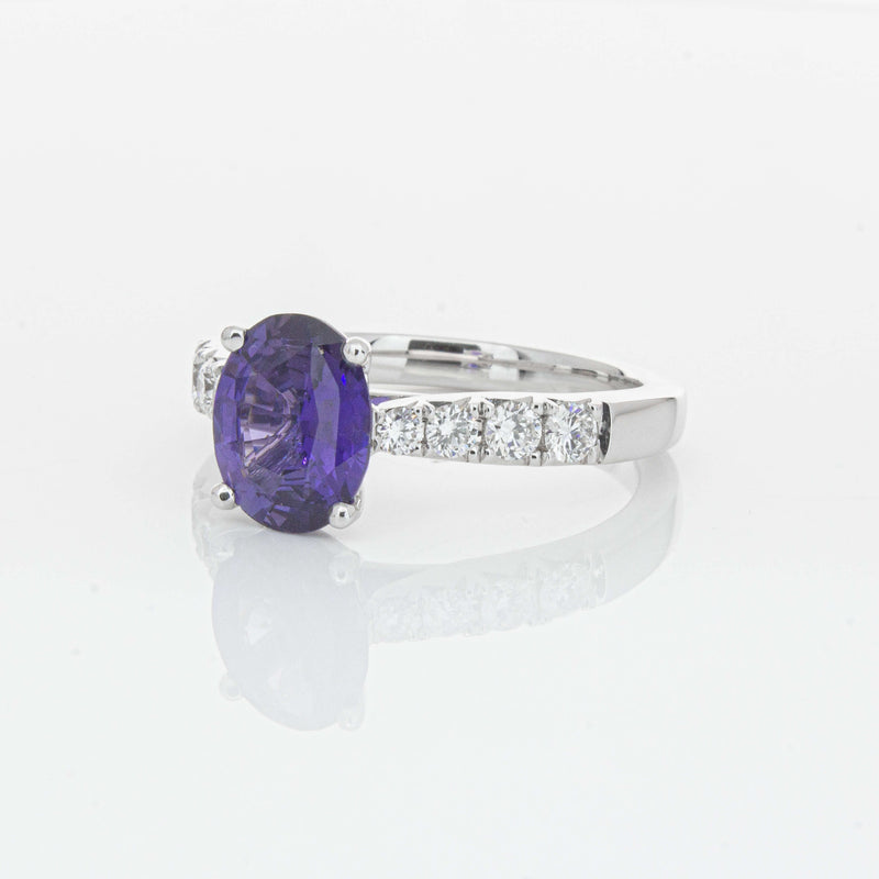 18ct White Gold 2.03ct Sapphire & Diamond Phoenix Ring-Ring-Walker & Hall