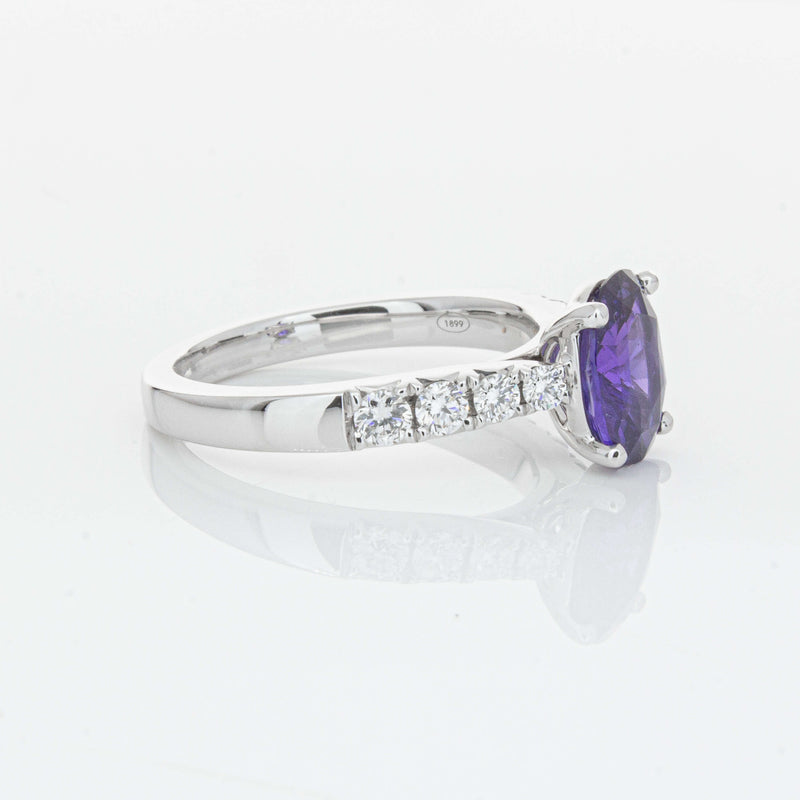 18ct White Gold 2.03ct Sapphire & Diamond Phoenix Ring-Ring-Walker & Hall