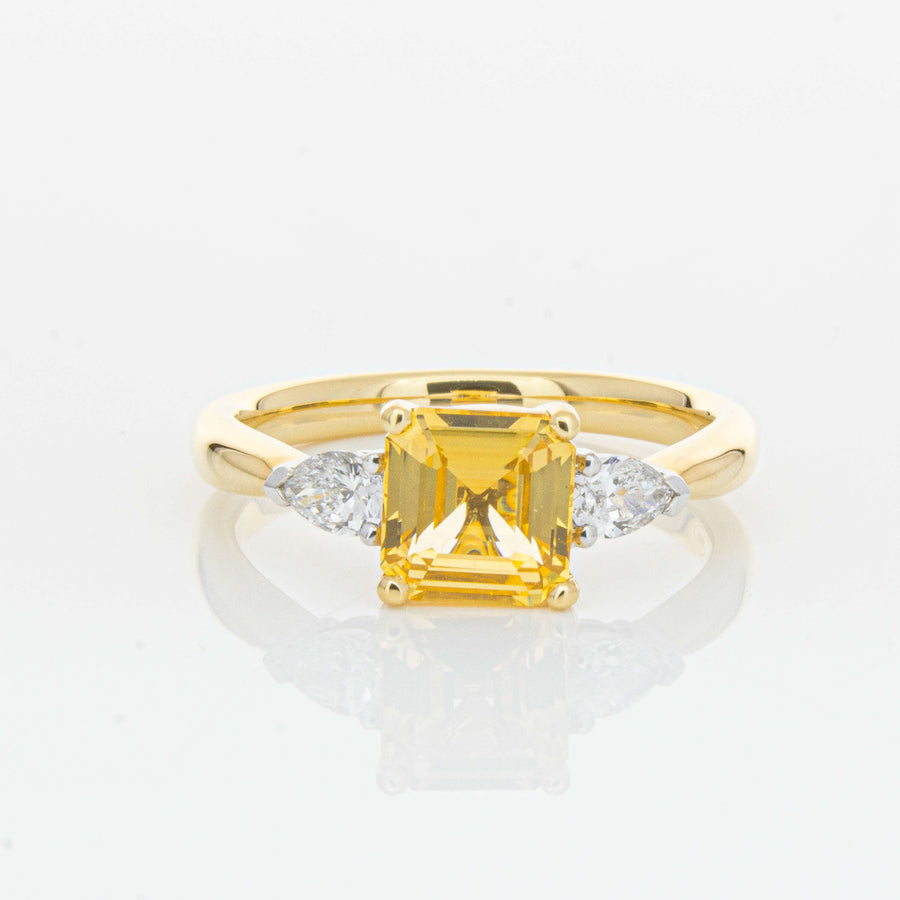 18ct Yellow Gold 1.58ct Golden Sapphire & Diamond Ayla Ring-Ring-Walker & Hall