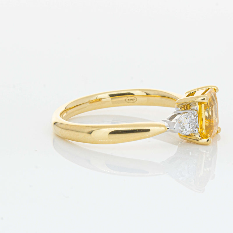 18ct Yellow Gold 1.58ct Golden Sapphire & Diamond Ayla Ring-Ring-Walker & Hall
