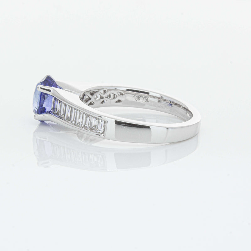 18ct White Gold 1.69ct Sapphire & Diamond Ring-Ring-Walker & Hall