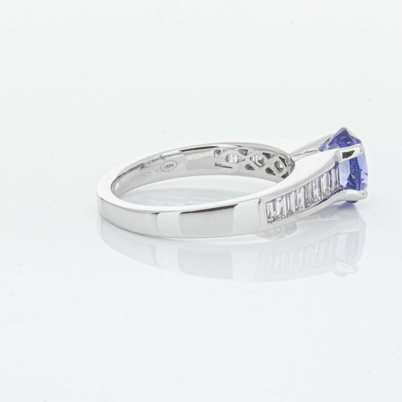 18ct White Gold 1.69ct Sapphire & Diamond Ring-Ring-Walker & Hall