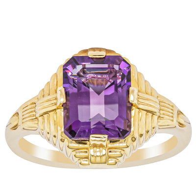14ct Yellow Gold 2.40ct Amethyst Nile Ring-Ring-Walker & Hall