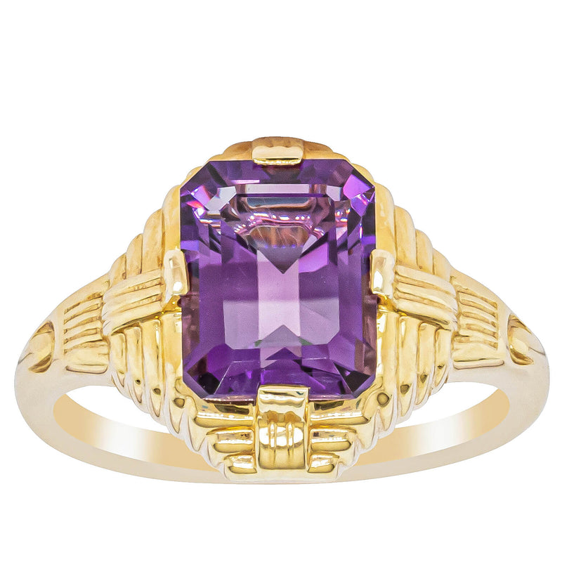 14ct Yellow Gold 2.40ct Amethyst Nile Ring-Ring-Walker & Hall