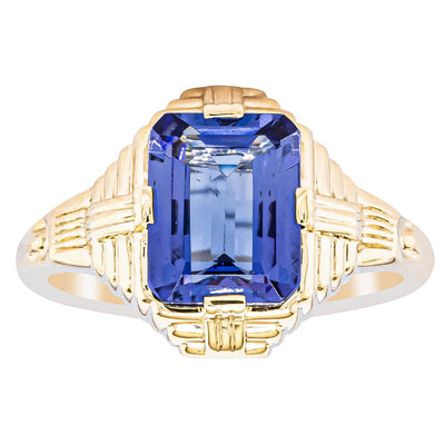 18ct Yellow Gold 2.06ct Tanzanite Nile Ring-Ring-Walker & Hall