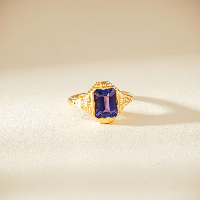 18ct Yellow Gold 2.06ct Tanzanite Nile Ring - Ring - Walker & Hall