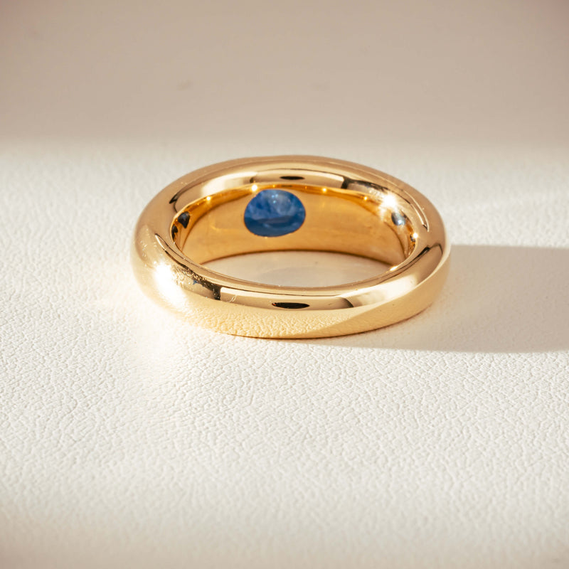 Vintage 18ct Yellow Gold 2.00ct Sapphire Ring-Ring-Walker & Hall