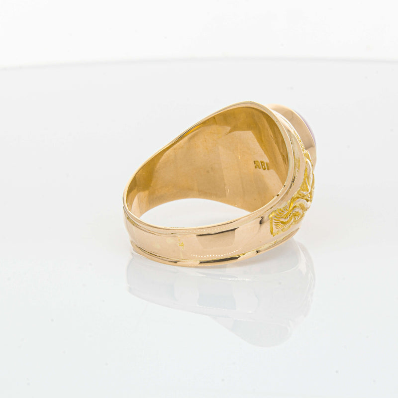Deja Vu 18ct Yellow Gold Synthetic Star Sapphire Dress Ring - Ring - Walker & Hall