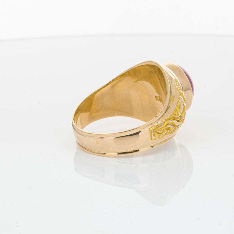 Deja Vu 18ct Yellow Gold Synthetic Star Sapphire Dress Ring - Ring - Walker & Hall