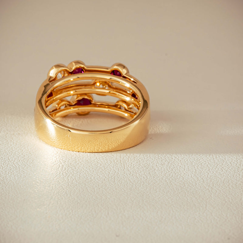 18ct Yellow Gold .69ct Ruby & Diamond Ring - Ring - Walker & Hall