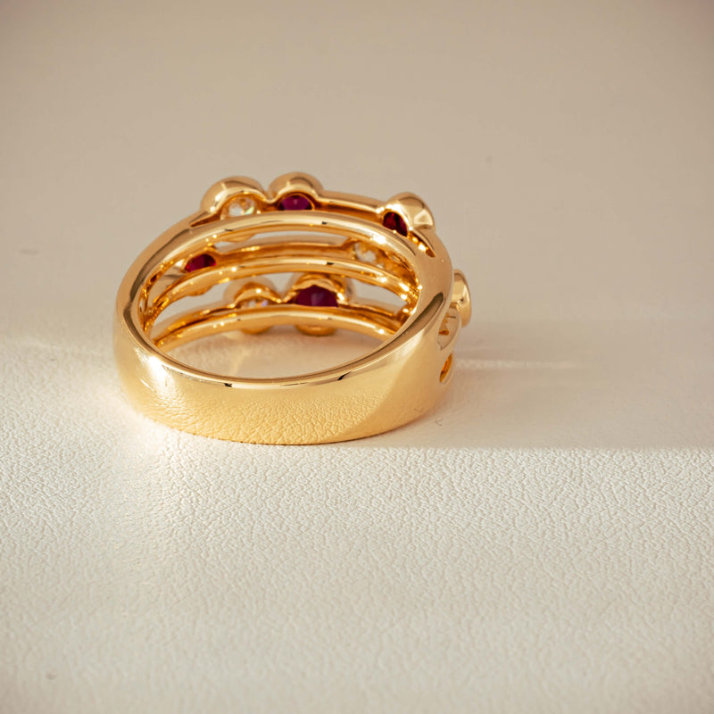 18ct Yellow Gold .69ct Ruby & Diamond Ring - Ring - Walker & Hall