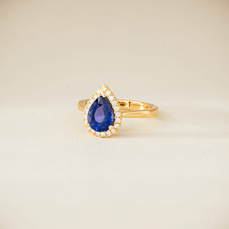 18ct Yellow Gold 2.40ct Sapphire & Diamond Nina Ring - Ring - Walker & Hall