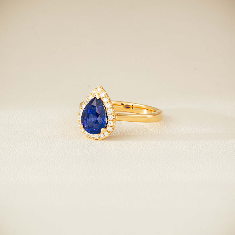 18ct Yellow Gold 2.40ct Sapphire & Diamond Nina Ring - Ring - Walker & Hall