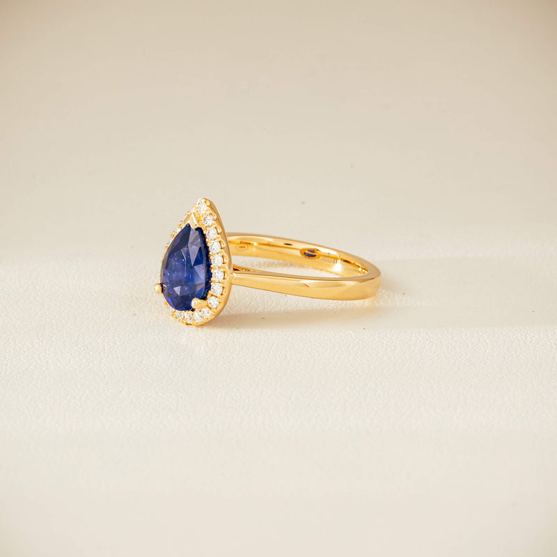 18ct Yellow Gold 2.40ct Sapphire & Diamond Nina Ring - Ring - Walker & Hall
