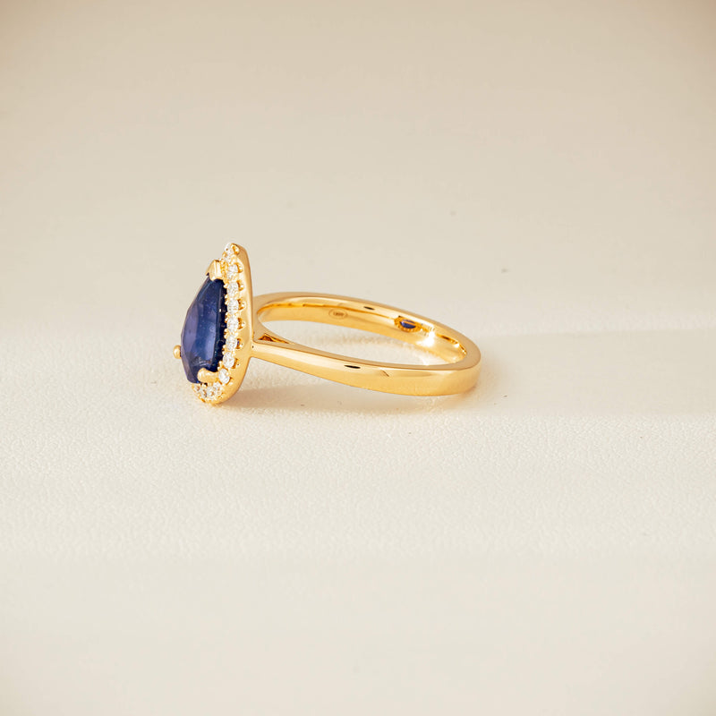 18ct Yellow Gold 2.40ct Sapphire & Diamond Nina Ring - Ring - Walker & Hall