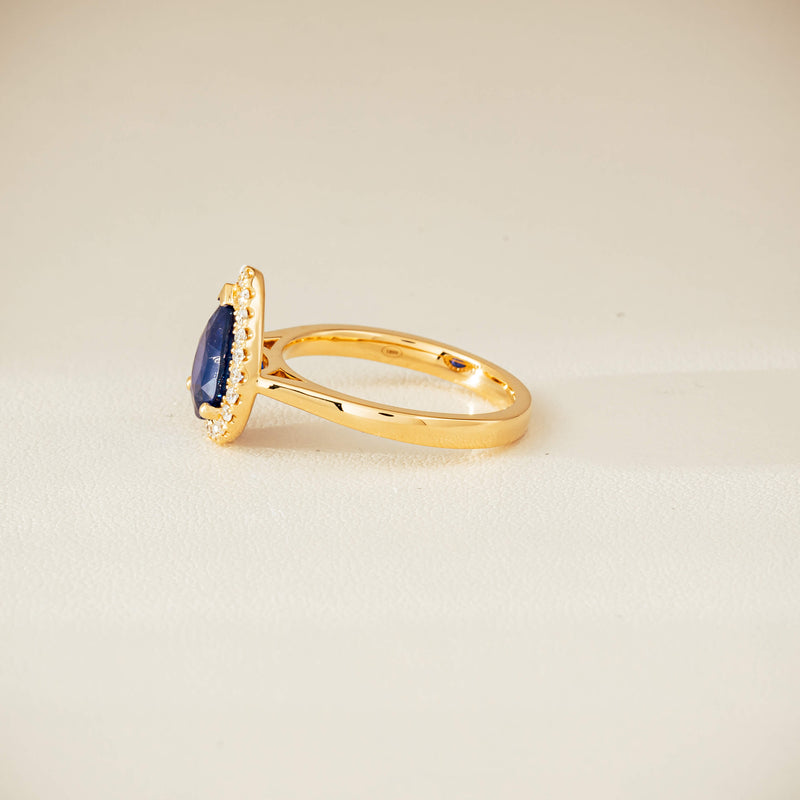 18ct Yellow Gold 2.40ct Sapphire & Diamond Nina Ring - Ring - Walker & Hall