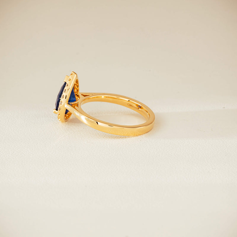 18ct Yellow Gold 2.40ct Sapphire & Diamond Nina Ring - Ring - Walker & Hall