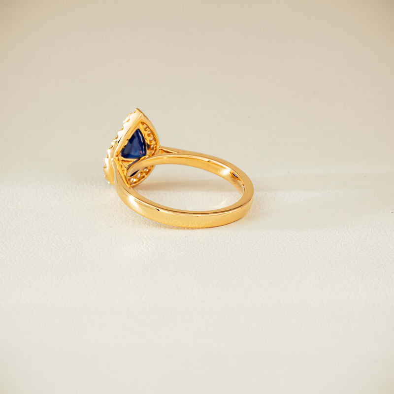 18ct Yellow Gold 2.40ct Sapphire & Diamond Nina Ring - Ring - Walker & Hall
