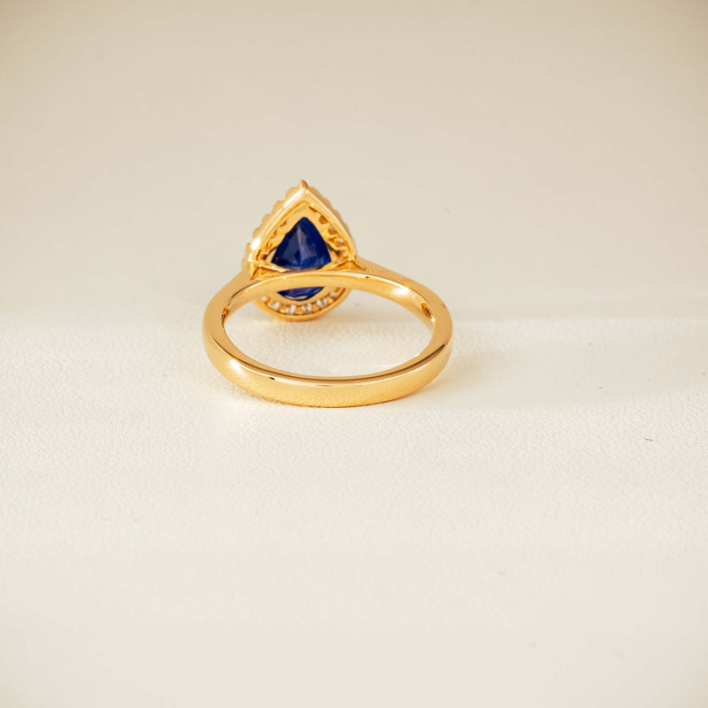 18ct Yellow Gold 2.40ct Sapphire & Diamond Nina Ring - Ring - Walker & Hall