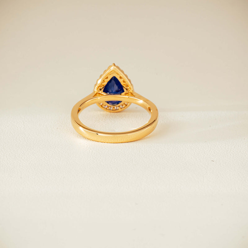 18ct Yellow Gold 2.40ct Sapphire & Diamond Nina Ring - Ring - Walker & Hall