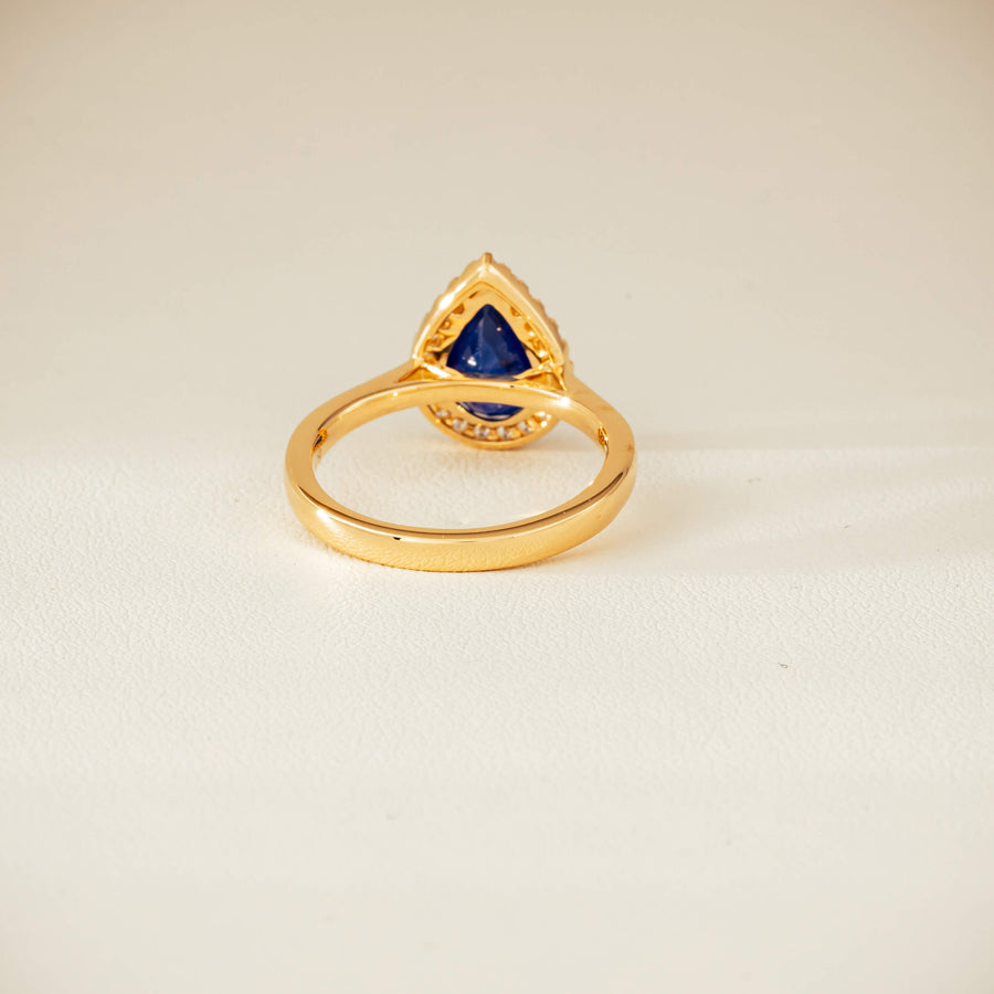 18ct Yellow Gold 2.40ct Sapphire & Diamond Nina Ring - Ring - Walker & Hall