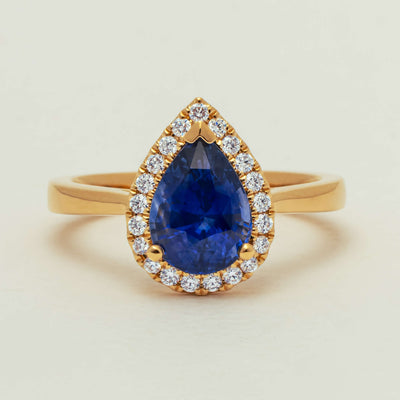 18ct Yellow Gold 2.40ct Sapphire & Diamond Nina Ring - Ring - Walker & Hall
