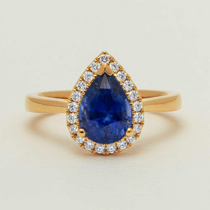 18ct Yellow Gold 2.40ct Sapphire & Diamond Nina Ring - Ring - Walker & Hall