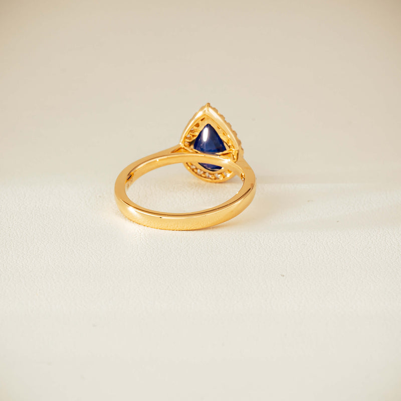 18ct Yellow Gold 2.40ct Sapphire & Diamond Nina Ring - Ring - Walker & Hall