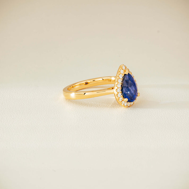18ct Yellow Gold 2.40ct Sapphire & Diamond Nina Ring - Ring - Walker & Hall