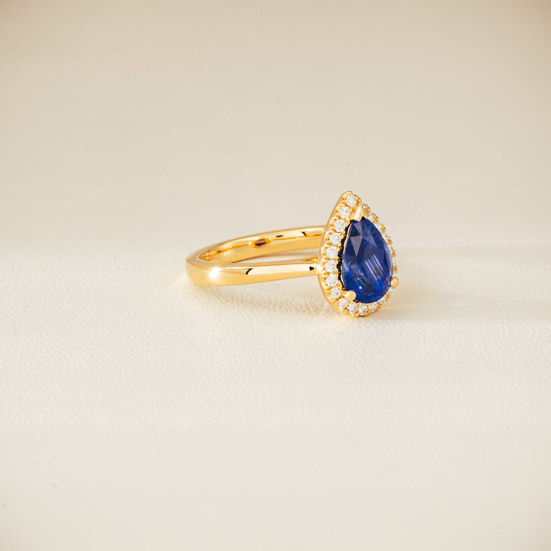 18ct Yellow Gold 2.40ct Sapphire & Diamond Nina Ring - Ring - Walker & Hall