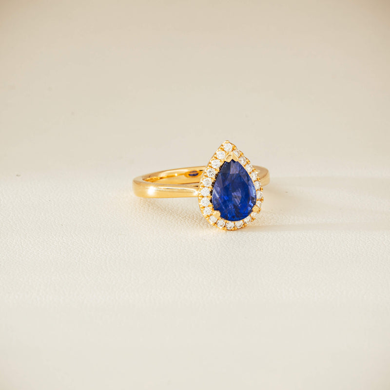 18ct Yellow Gold 2.40ct Sapphire & Diamond Nina Ring - Ring - Walker & Hall