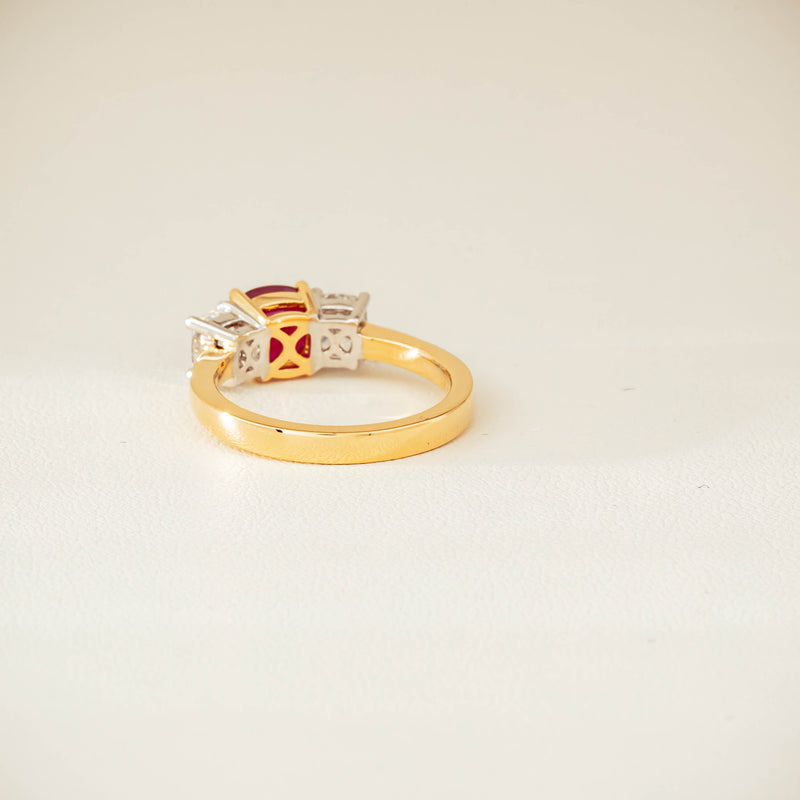 18ct Yellow Gold 1.54ct Ruby & Diamond Odyssey Ring - Ring - Walker & Hall