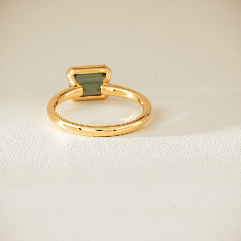 18ct Yellow Gold 1.77ct Green Tourmaline Elle Ring - Ring - Walker & Hall