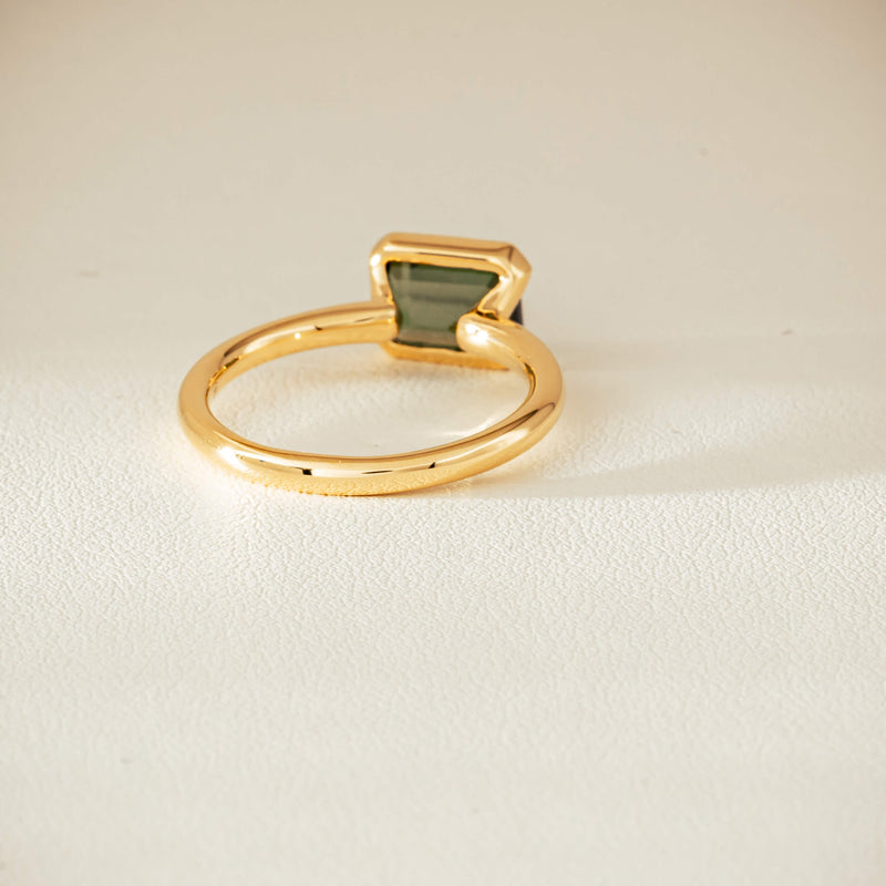 18ct Yellow Gold 1.77ct Green Tourmaline Elle Ring - Ring - Walker & Hall