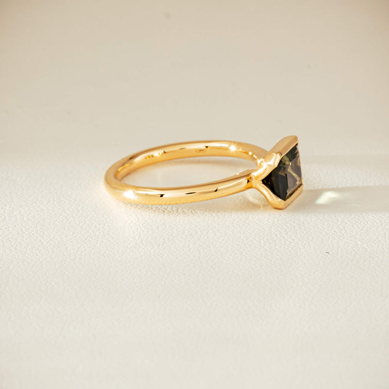 18ct Yellow Gold 1.77ct Green Tourmaline Elle Ring - Ring - Walker & Hall