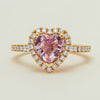 18ct Yellow Gold 2.01ct Pink Heart Sapphire & Diamond Sierra Ring - Ring - Walker & Hall