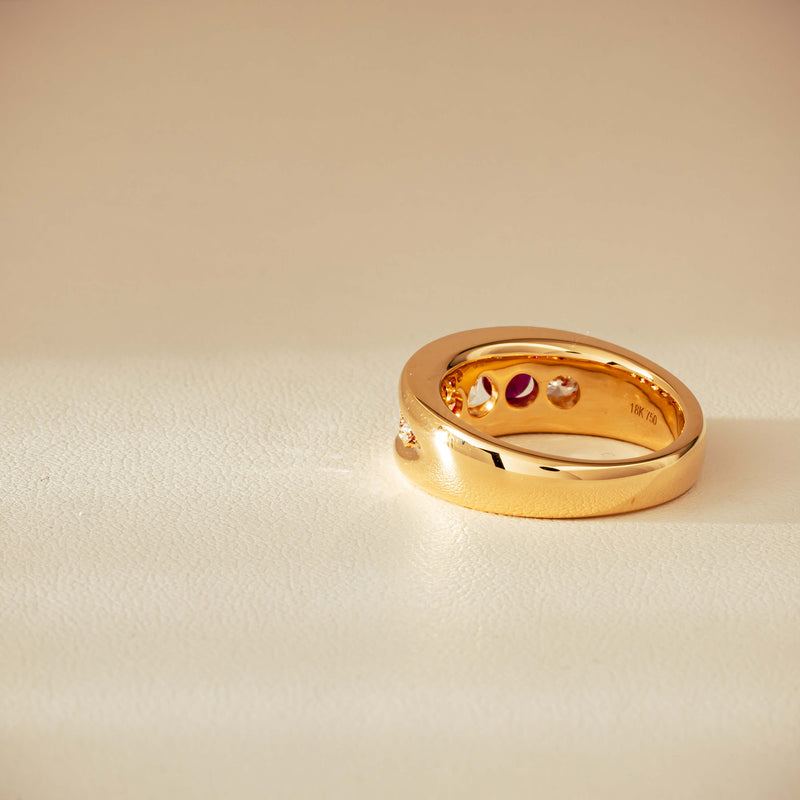 18ct Yellow Gold Ruby & Diamond Eugenie Ring - Ring - Walker & Hall