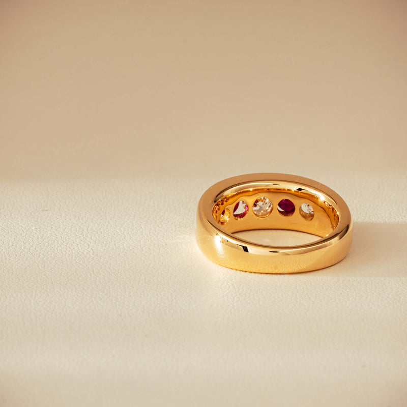 18ct Yellow Gold Ruby & Diamond Eugenie Ring - Ring - Walker & Hall