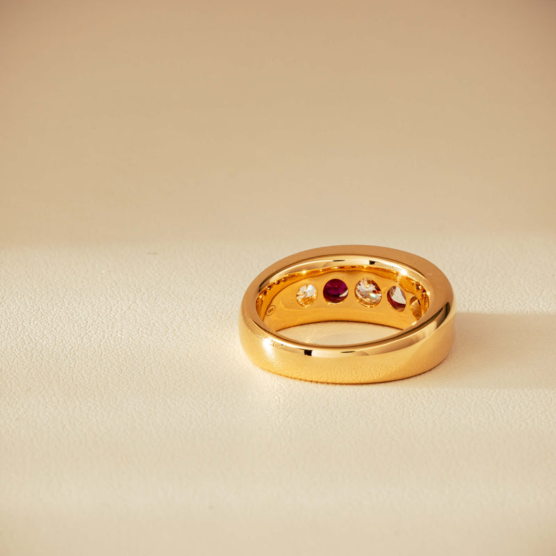 18ct Yellow Gold Ruby & Diamond Eugenie Ring - Ring - Walker & Hall