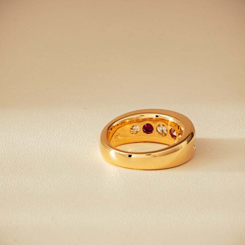 18ct Yellow Gold Ruby & Diamond Eugenie Ring - Ring - Walker & Hall