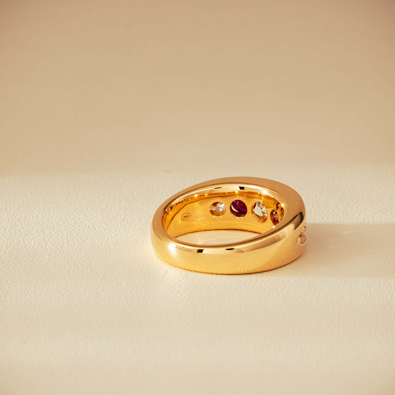 18ct Yellow Gold Ruby & Diamond Eugenie Ring - Ring - Walker & Hall