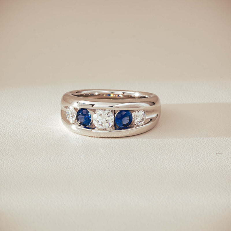 Platinum Sapphire & Diamond Eugenie Ring - Ring - Walker & Hall