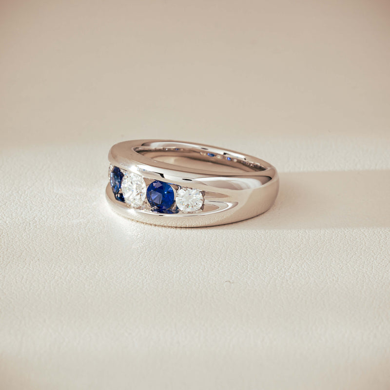 Platinum Sapphire & Diamond Eugenie Ring - Ring - Walker & Hall