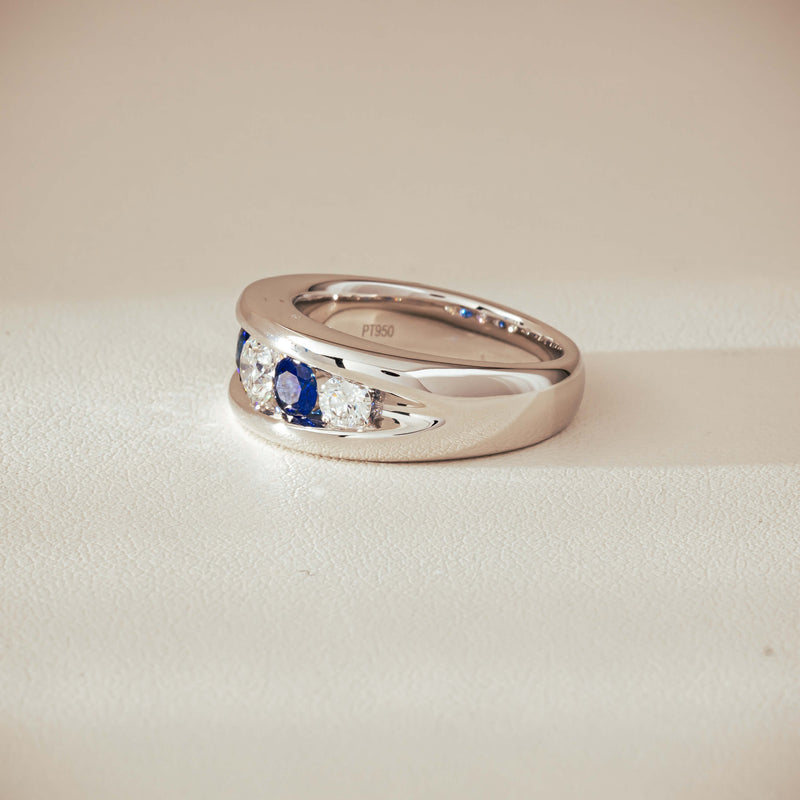 Platinum Sapphire & Diamond Eugenie Ring - Ring - Walker & Hall