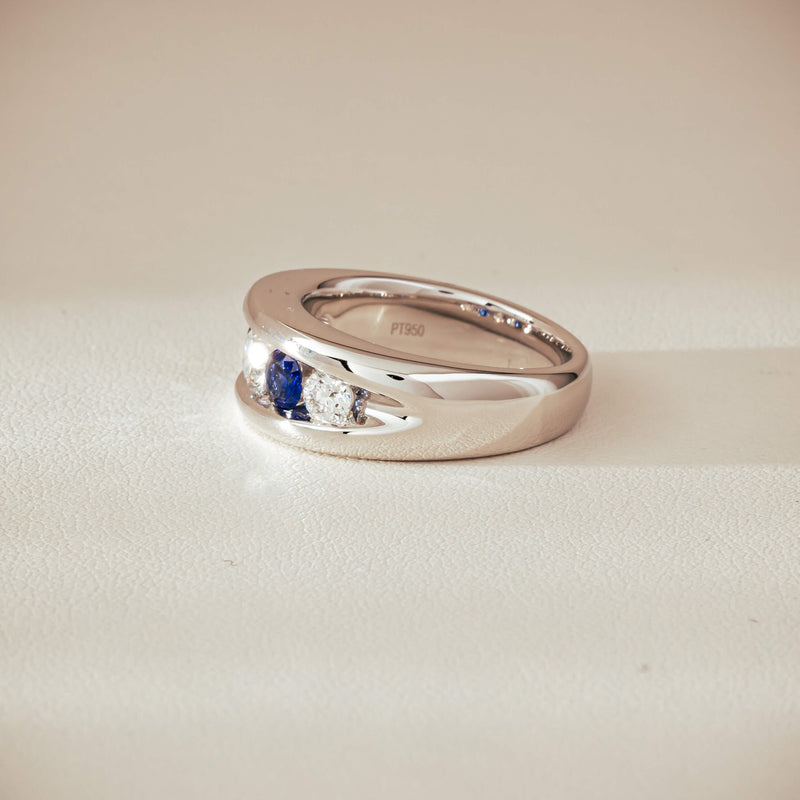 Platinum Sapphire & Diamond Eugenie Ring - Ring - Walker & Hall